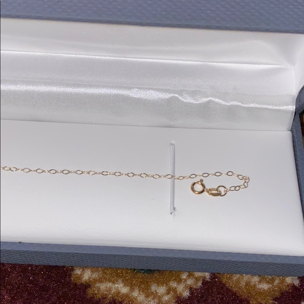 14kt  gold anklet - Picture 6 of 7